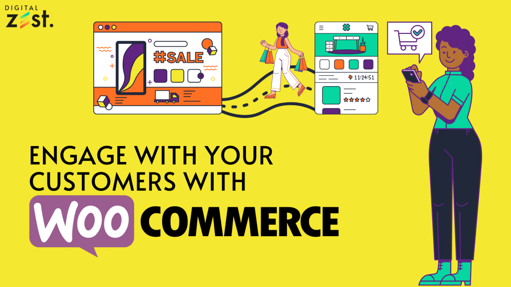 WooCommerce graphic for engaging with customers